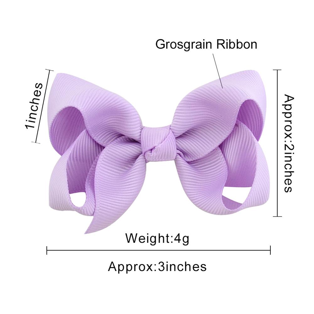 Wholesale 40pcs Mini Hair Clips Bow Boutique Custom Logo Grosgrain Solid Color Ribbon Hair Clips For Baby Girls Kids Toddlers