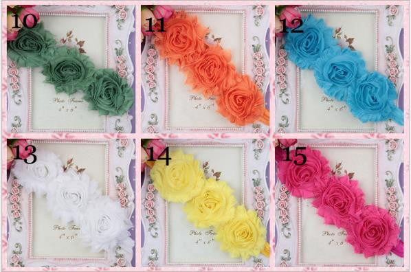 Baby Shabby Rosette Headband BH15004