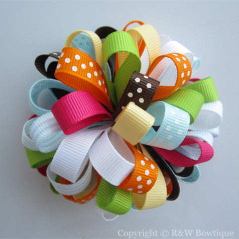 Aloha Sunshine Loopy Hair Bow 