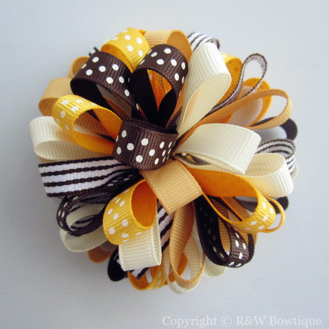 Baby Giraffe Loopy Hair Bow