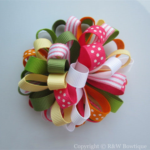 Batik Summer Loopy Hair Bow 