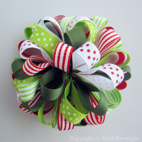 Cherry Sweet Loopy Hair Bow