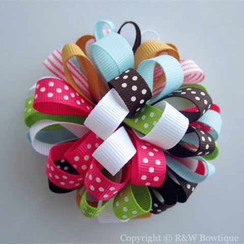 Fall Homecoming Loopy Hair Bow