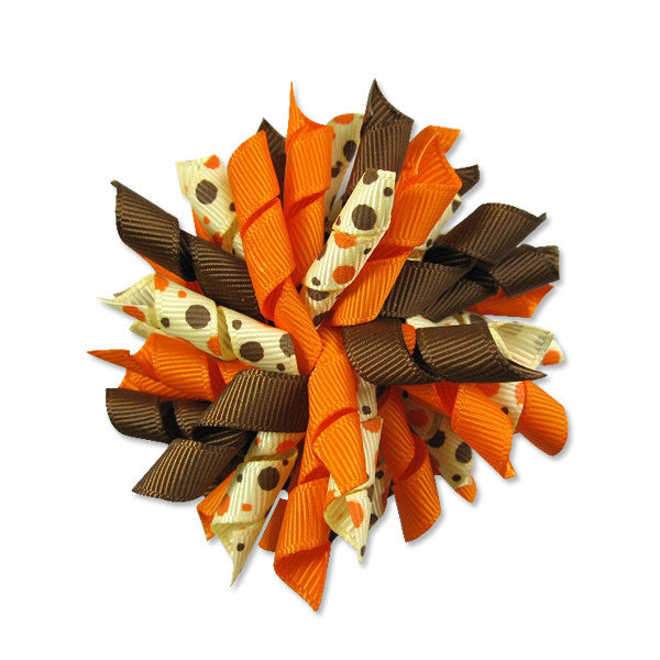 Fall Orange Korker Hair Bow