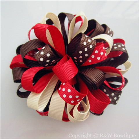 Gingerbread Girl Loopy Hair Bow