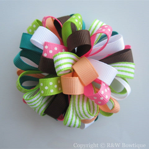 Growing Flowers Loopy Hair Bow