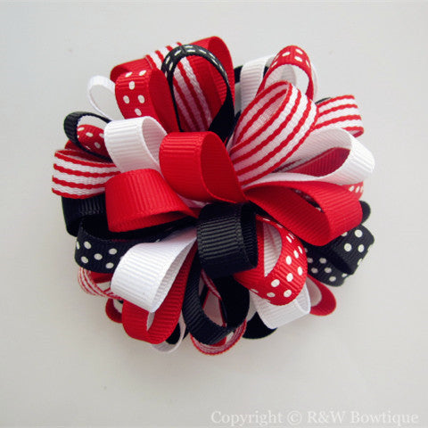 Holiday Party Loopy Hair Bow