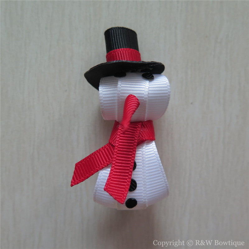 Snowman #D Sculptured Hair Clip