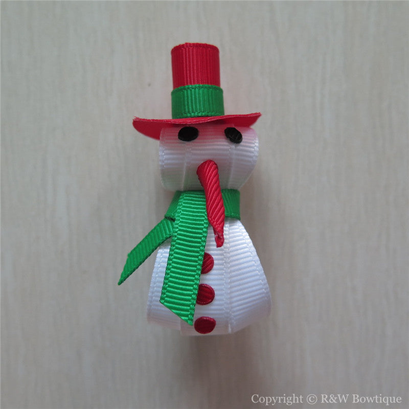 Snowman #D Sculptured Hair Clip