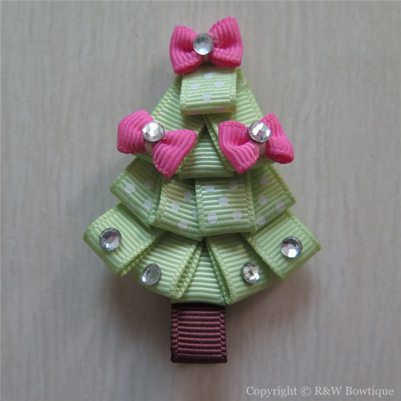 Christmas Tree #A-C Sculptured Hair Clip