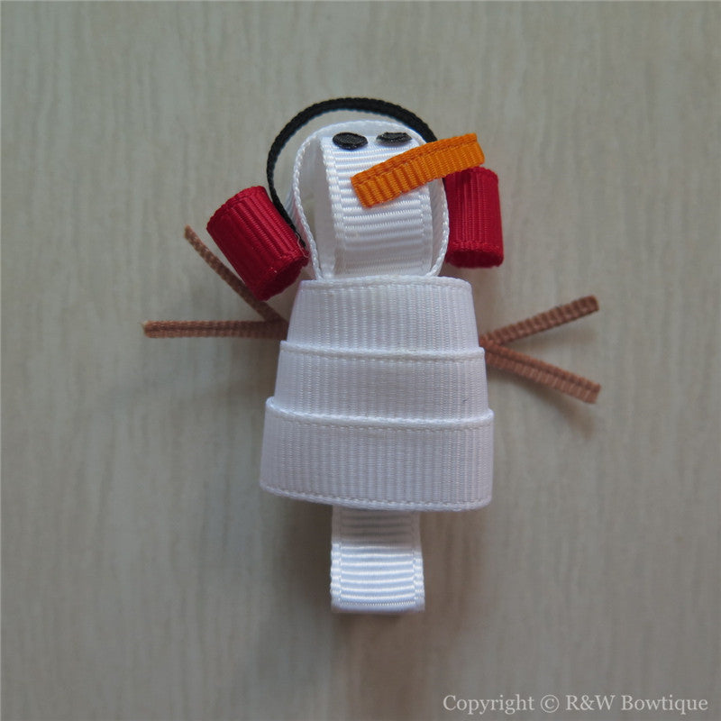 Snowman #B Sculptured Hair Clip