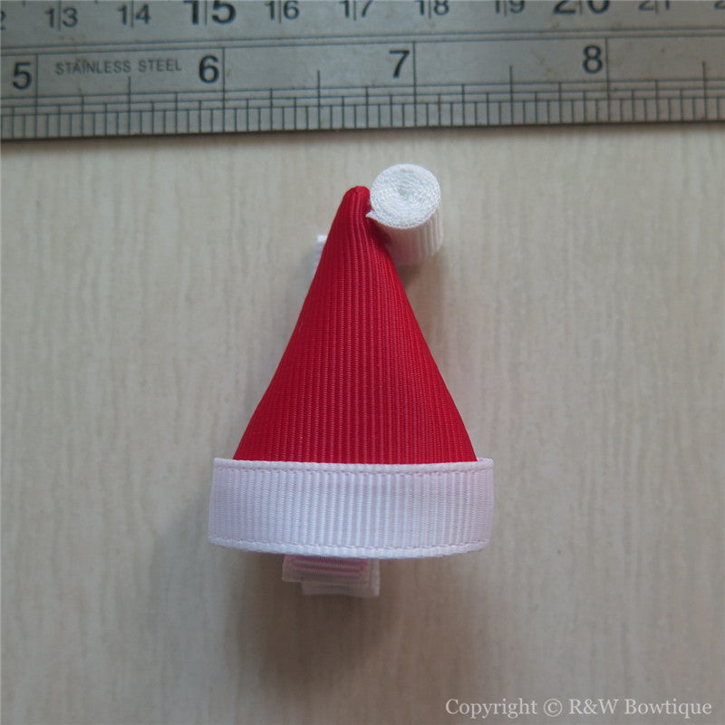 Santa Hat #B Sculptured Hair Clip