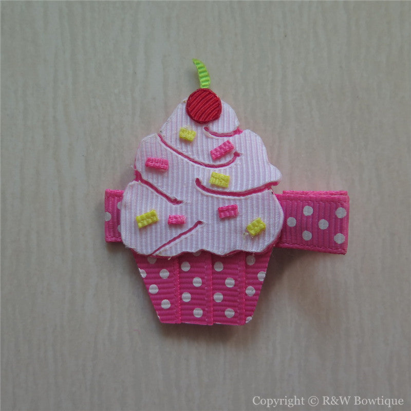 Cupcake #B Sculptured Hair Clip