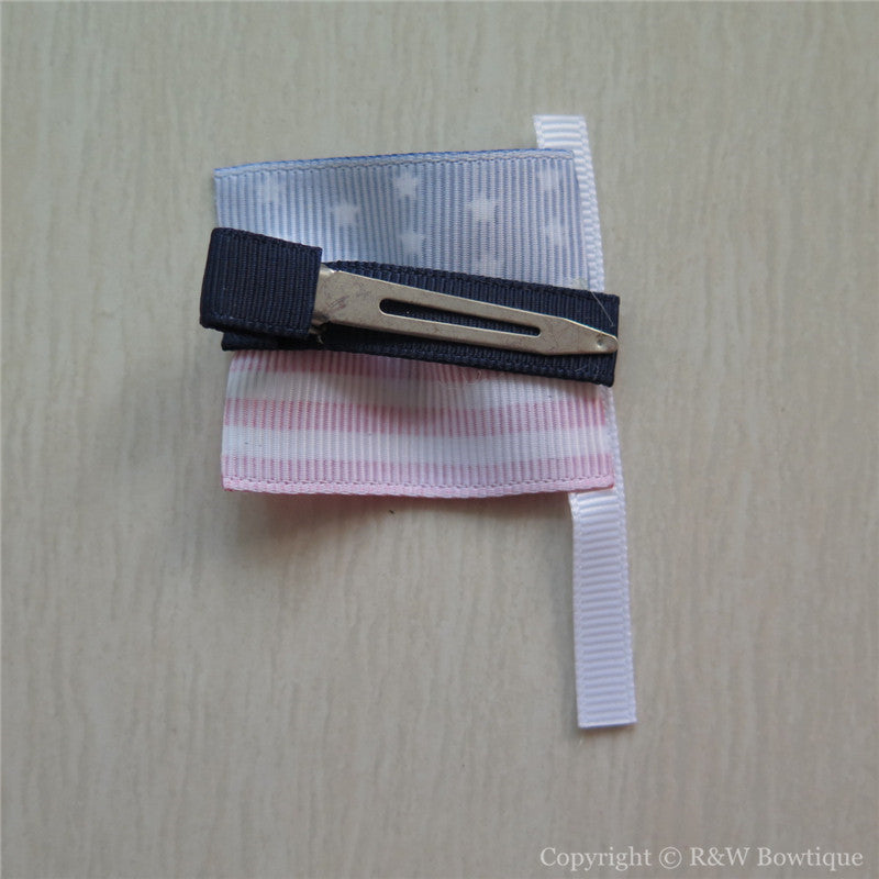 USA Flag Sculptured Hair Clip