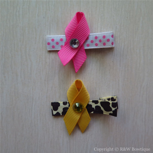 Cancer Awareness Sculptured Hair Clip