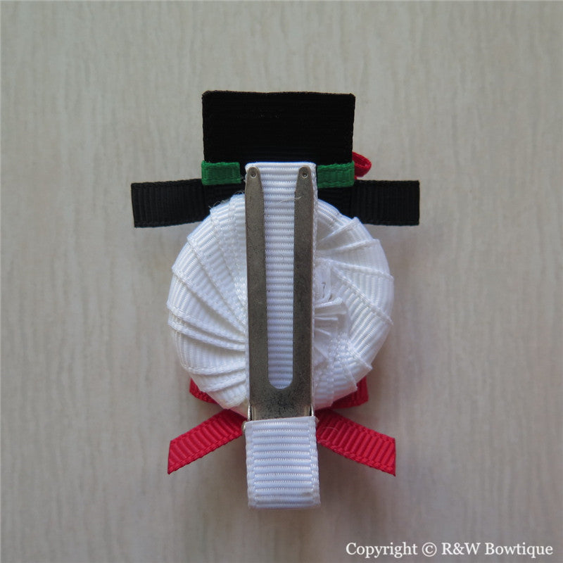 Snowman #E Sculptured Hair Clip