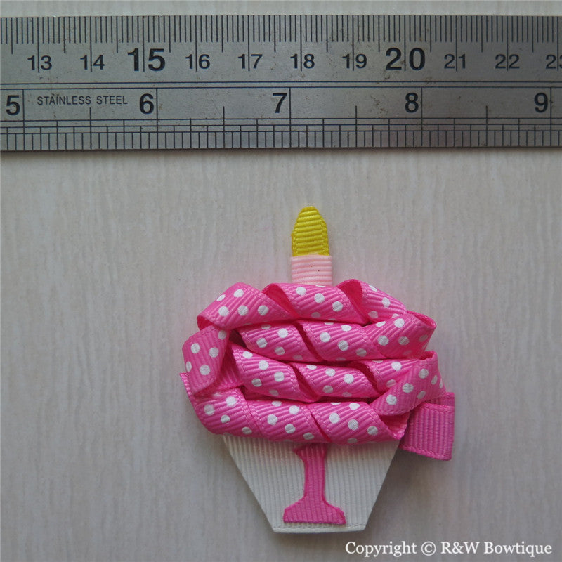 Birthday Cake Sculptured Hair Clip