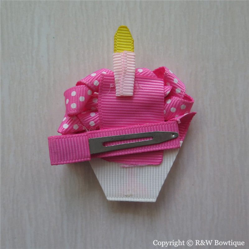 Birthday Cake Sculptured Hair Clip