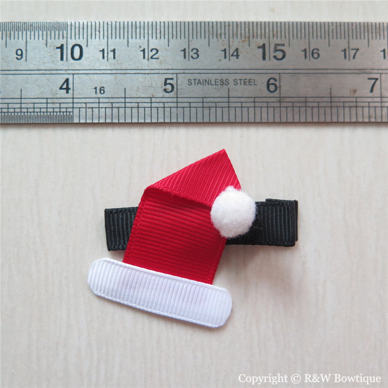 Santa Hat #A Sculptured Hair Clip 