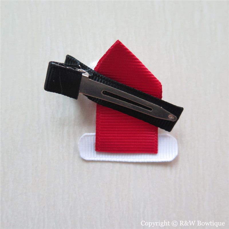 Santa Hat #A Sculptured Hair Clip 