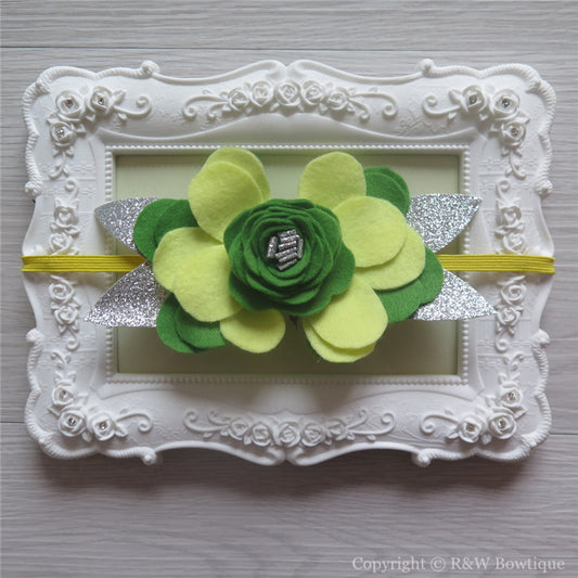 Disney Fairy Tinkerbell Inspired Felt Flower Crown Headband