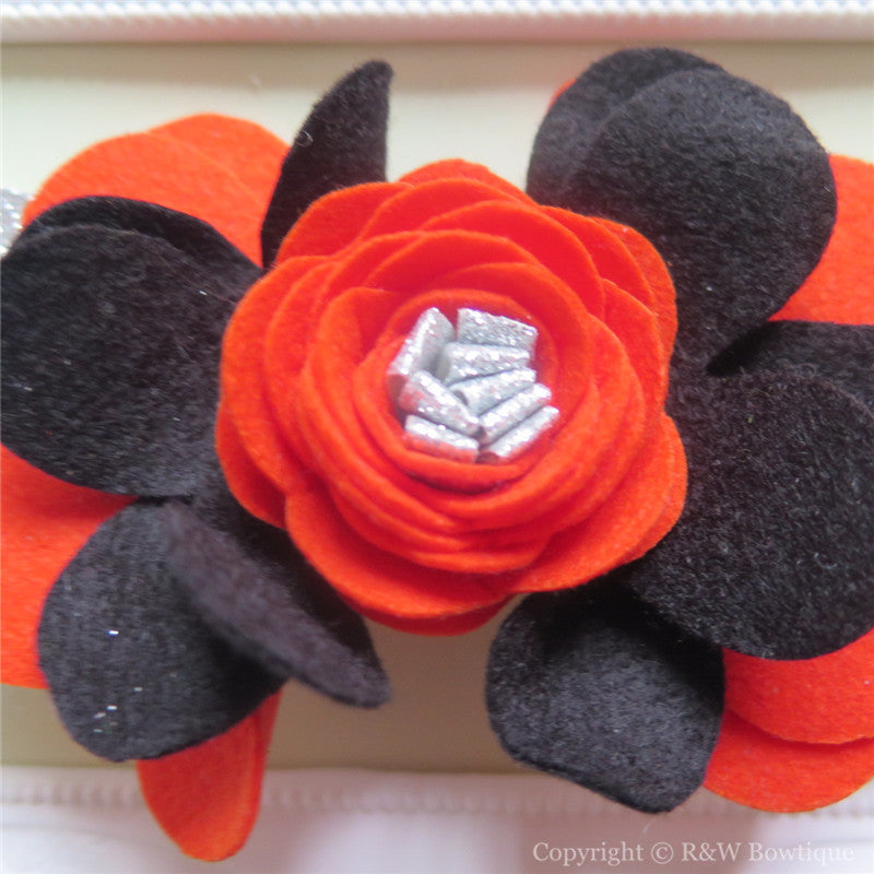 Trick or Treat Felt Flower Crown Headband