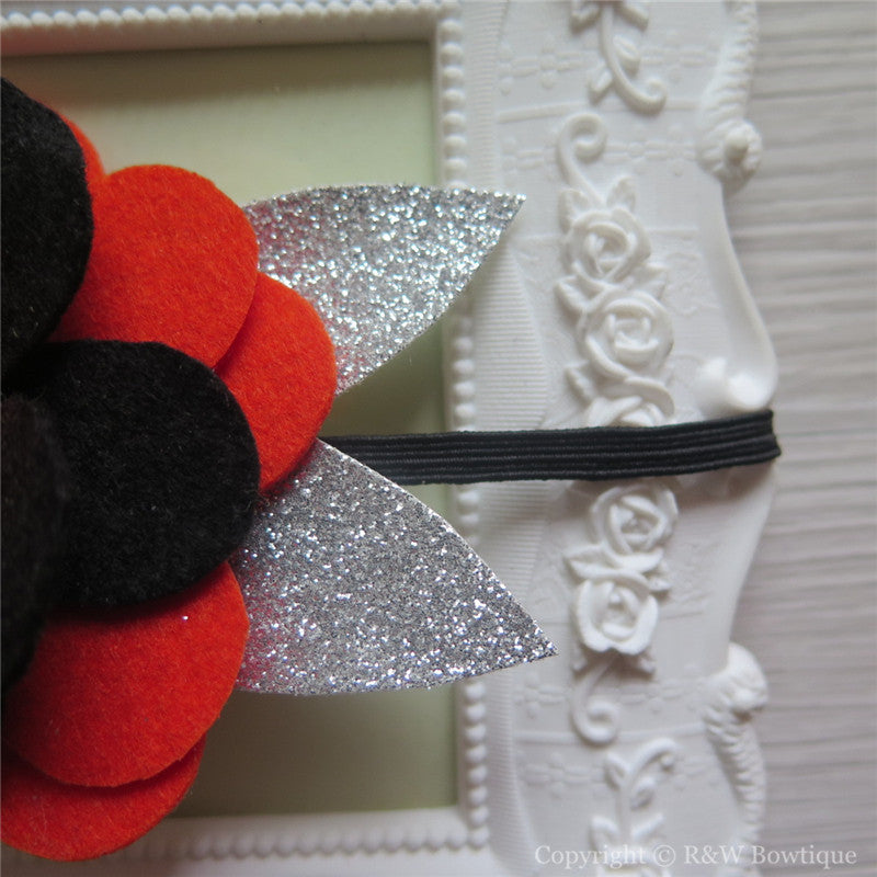 Trick or Treat Felt Flower Crown Headband