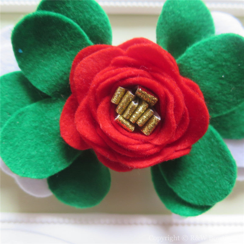 Christmas #B Felt Flower Crown Headband