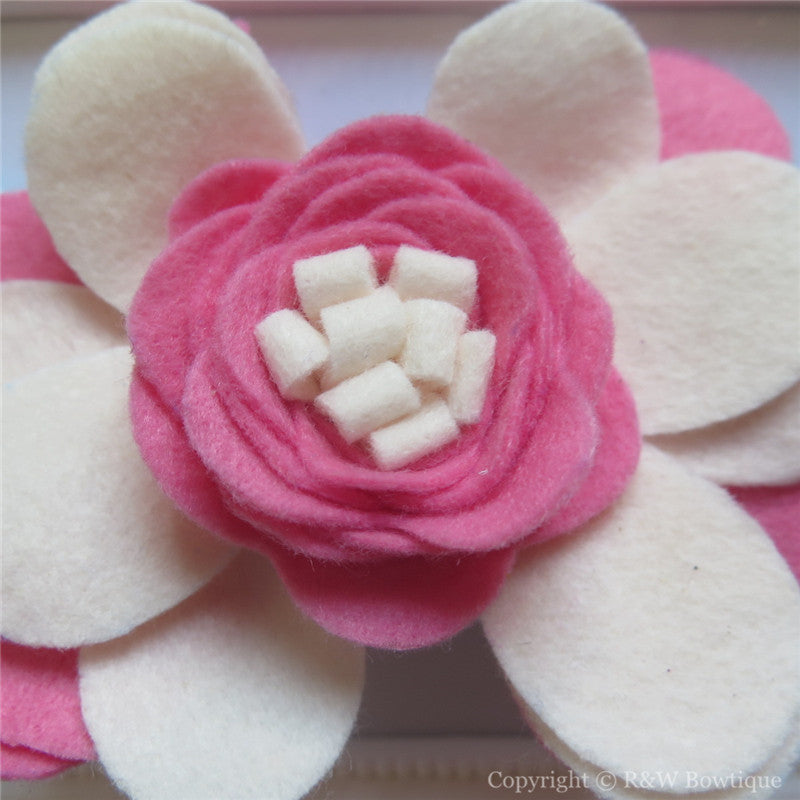 Eleanor Rose Felt Flower Crown Headband