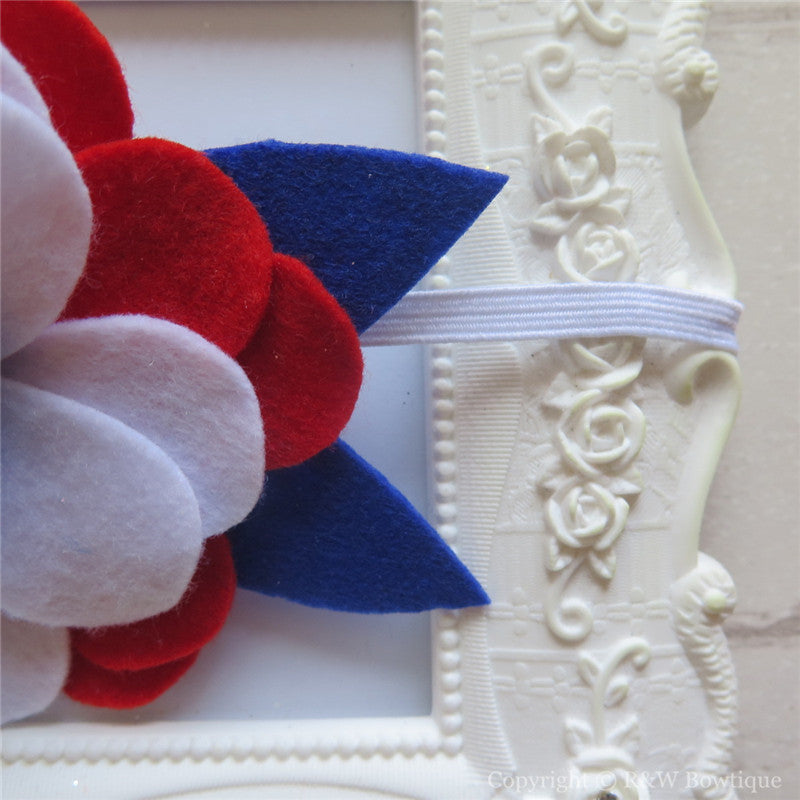 4th of July Felt Flower Crown Headband