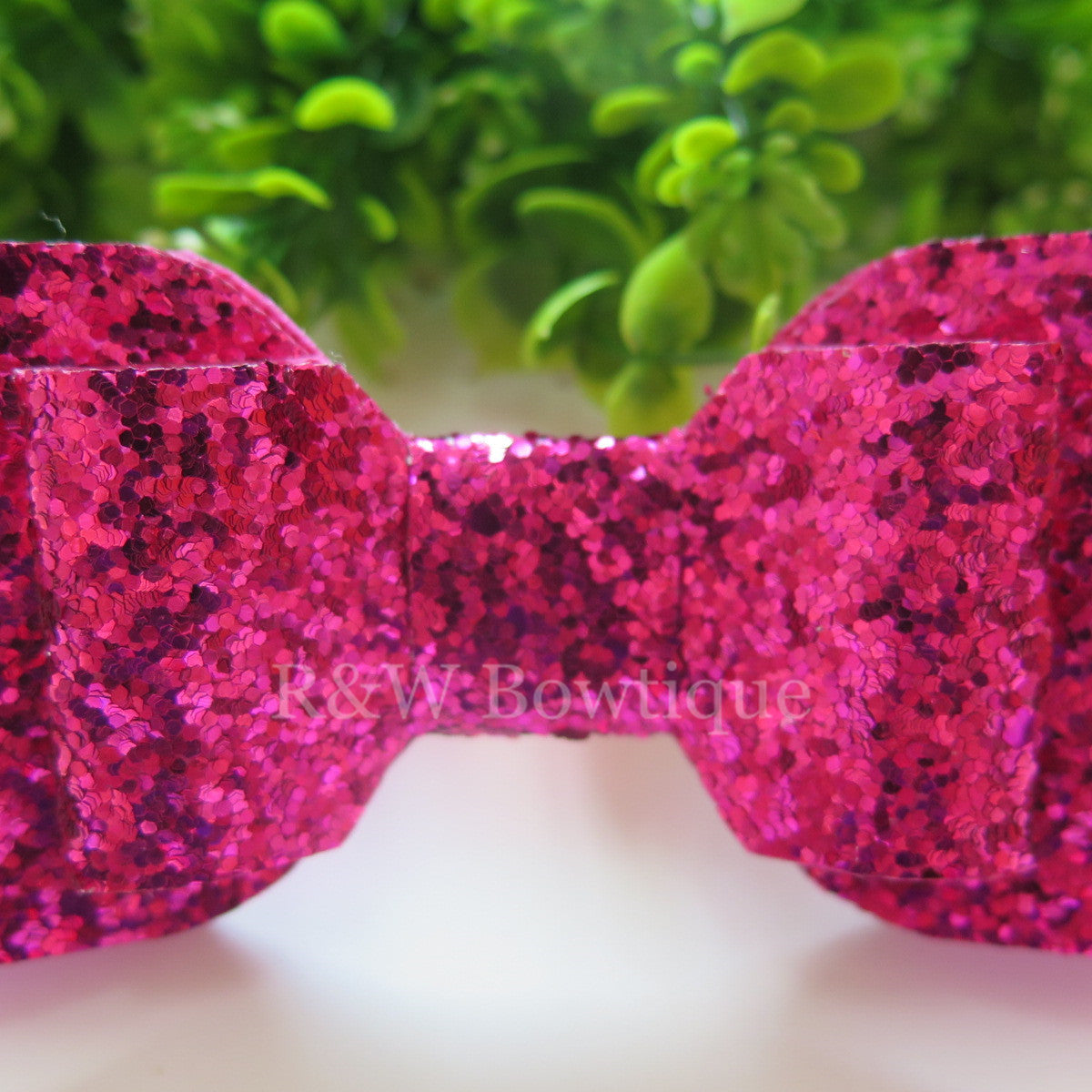 Azalea Glitter Fabric Oversize Hair Bow