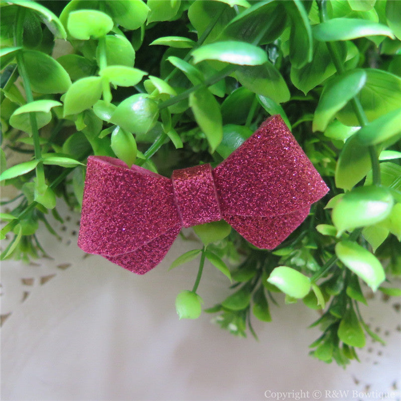 Azalea Glitter Felt Mini Hair Bow