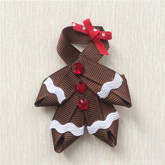 Gingerbread Girl Sculptured Hair Clip