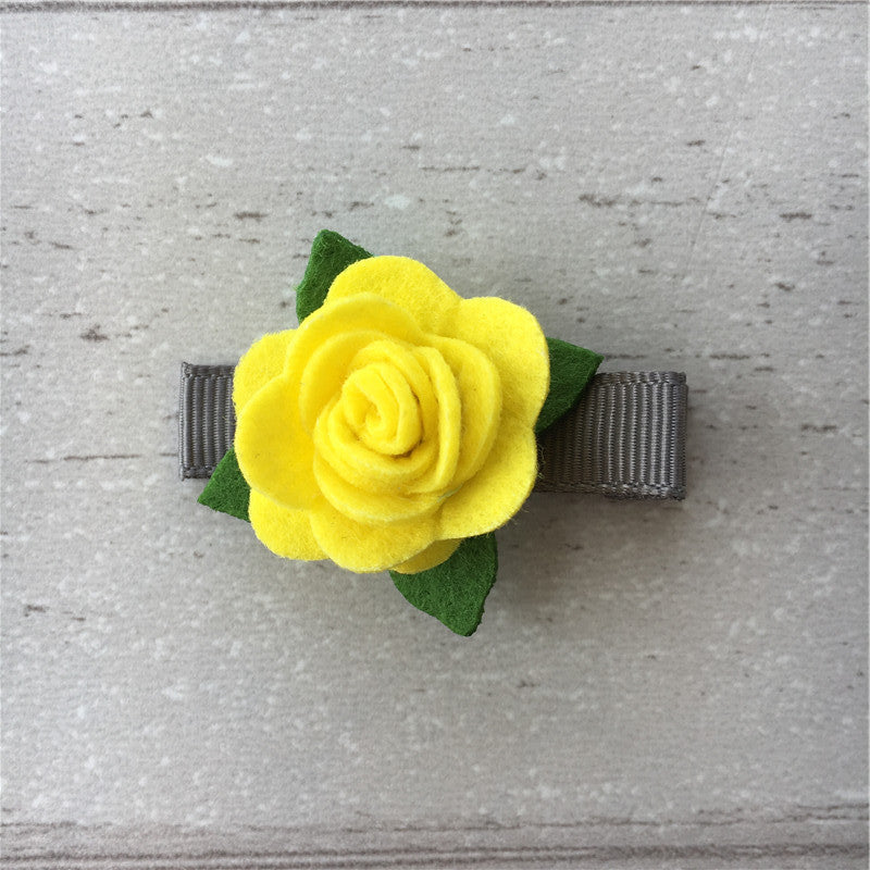 Felt Rose Clip Set of 3 - Active Mix