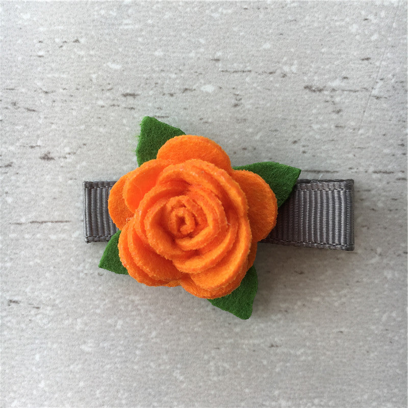 Felt Rose Clip Set of 3 - Active Mix