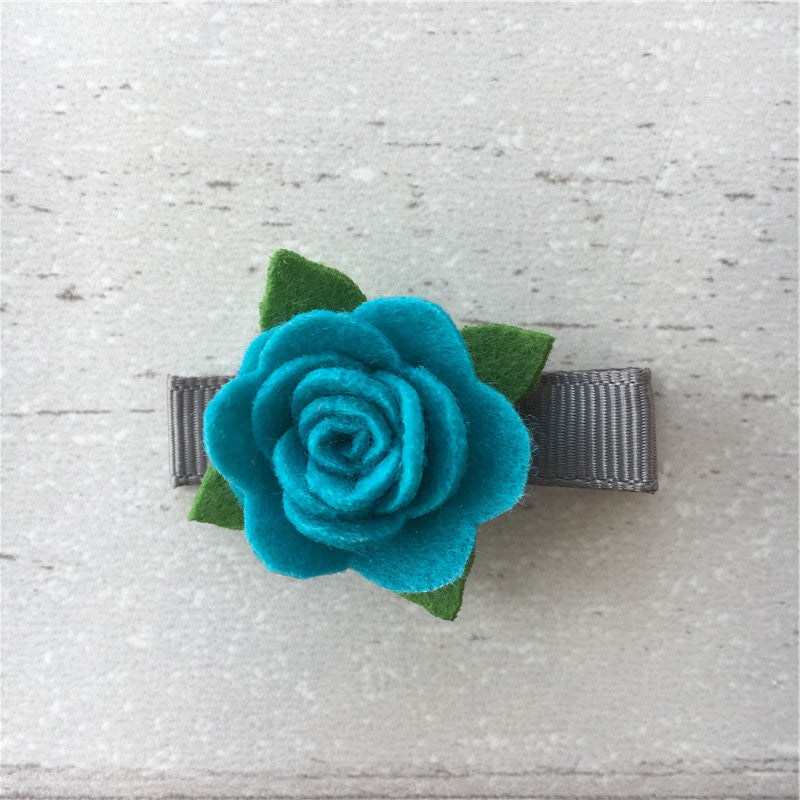 Felt Rose Clip Set of 3 - Active Mix