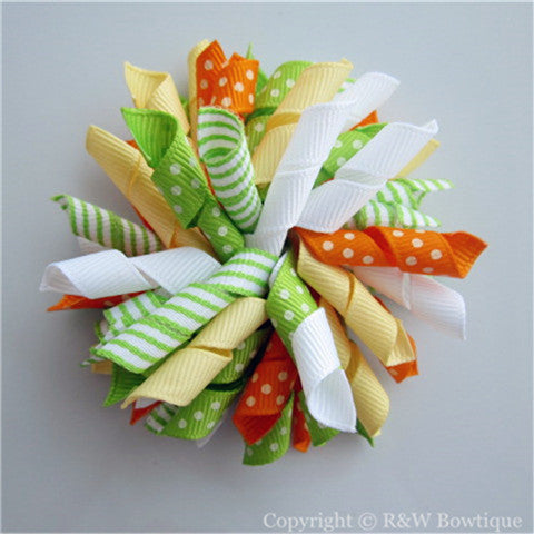 Lemon Bumblebee Korker Hair Bow