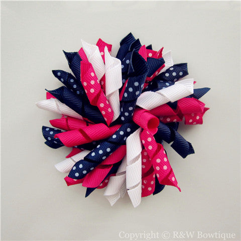 Polka Dot Ladybug Korker Hair Bow 