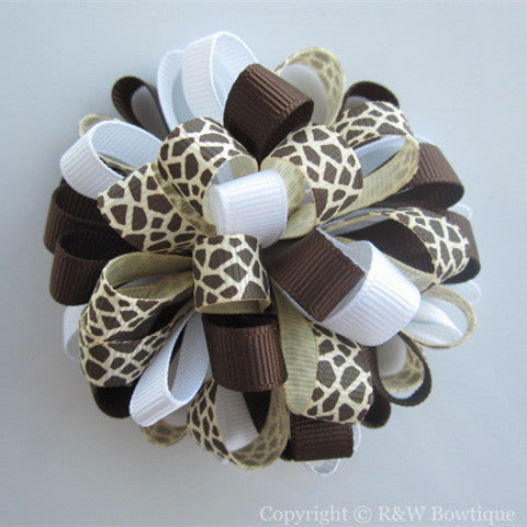 Safari Fashion Loopy Hair Bow