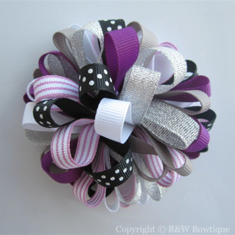 Sugarplum Sparkle Loopy Hair Bow 