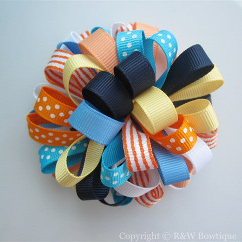 Tropical Bloom Loopy Hair Bow