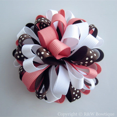 Zebra Baby Loopy Hair Bow