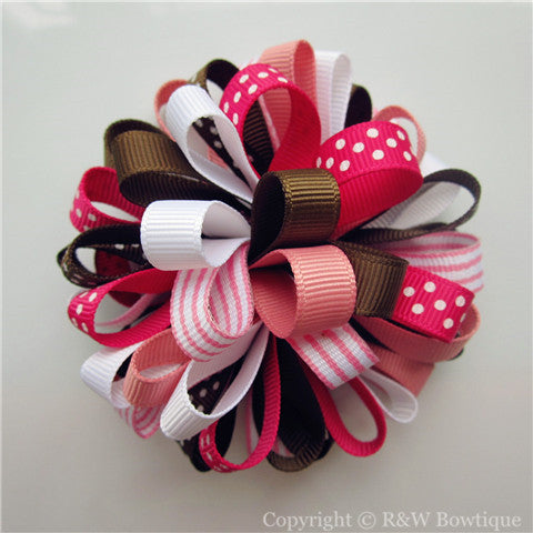 Zebra Safari Loopy Hair Bow